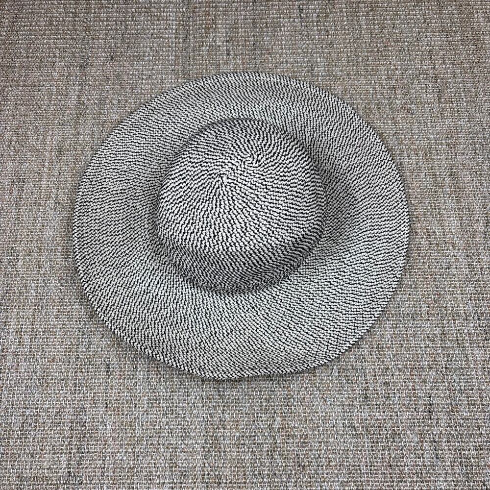 ☀️ Sunday Afternoons Wide Brim Sun Hat | One Size | Black & White Woven
